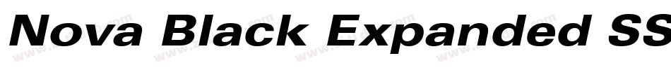 Nova Black Expanded SSi Extra Bold Expanded Italic字体转换